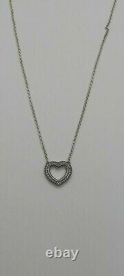 AUTHENTIC PANDORA PAVE SNAKE OPEN HEART NECKLACE WithBOX MOTHERS DAY GIFT FREE S+H