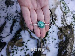 Amazonite sterling silver pendant Bar necklace Mens minimalist jewelry gift him