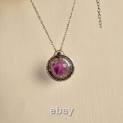 Amethyst Gemstone Necklace Handmade Silver Gemstone Jewelry, Anniversary Gift