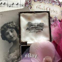 Antique Edwardian 935 Fine Silver Marcasite Bow Brooch Superb Cond Bridal Gift