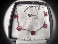 Antique Edwardian Sterling Silver Dragons Breath Necklace Bridal Jewellery Gift