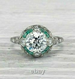 Antique Edwardian Style Art Deco 1905's Engagement 925 Silver Promise Gift Ring