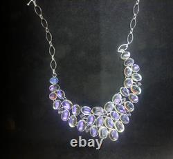 Aurora Quartz Gemstone Silver Plated Handmade Necklace Jewelry Gift