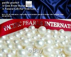 Australian South Sea White Pearl Silver Ring 11mm Pacific Pearls Birthday Gifts