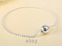 Authentic Pandora Silver Classic Essence Beaded Charm Bracelet #596002 Love Gift