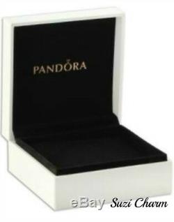 Authentic Pandora Silver Rose Gold Clasp Charm Bracelet Euro Charms LOVE Pave