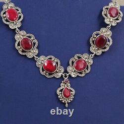 Awesome Natural Ruby Necklace 925 Sterling silver Handmade jewelry For Gift