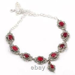 Awesome Natural Ruby Necklace 925 Sterling silver Handmade jewelry For Gift