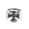 Azaggi 925 Sterling Silver Two Toned St. George's Cross Ring Men's Jewelry Gift