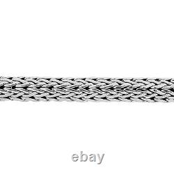 BALI LEGACY 925 Sterling Silver 7mm Tulang Naga Bracelet Jewelry Gift Size 7.5