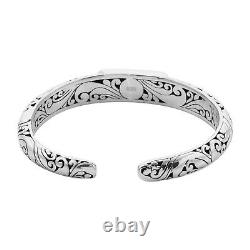 BALI LEGACY 925 Sterling Silver Abalone Shell Cuff Bangle Bracelet Jewelry Gift