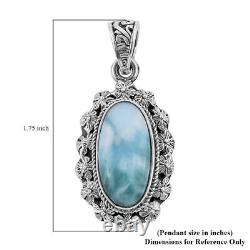 BALI LEGACY 925 Sterling Silver Larimar Pendant Jewelry Gift for Women Ct 10.3