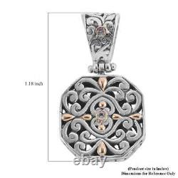 BALI LEGACY 925 Sterling Silver Natural White Topaz Pendant 9 Grams Jewelry Gift