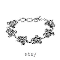 BALI LEGACY 925 Sterling Silver Turtle Bracelet for Women Jewelry Gift Size 7.5