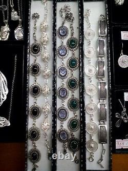 /BLOCK-S/ Sterling Silver Filigree Bracelet PERSONALIZED Gift Her Wedding Gif