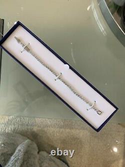 BNIB Swarovski Deluxe Silver Crystal Tennis Bracelet & Gift Bag L18.5 £120