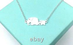 Baby and Mom Elephant Charm Necklace Gift Jewelry Necklace