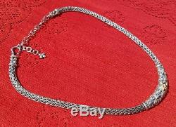 Barbara Bixby 18k Lotus Station Woven Sterling Silver Necklace 925 Designer Gift