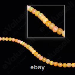 Beaded Necklace Ethiopian Opal Natural Gemstone 925 Streling Silver Jewelry Gift