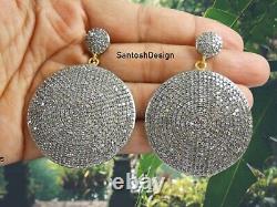 Beautiful 925 Sterling Silver pave Diamond Earring, handmade Earring jewelry, Gift