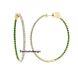 Beautiful Designer Diamond Emerald 925 Sterling Silver Hoop Earring Jewelry, Gift