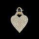 Beautiful Heart Diamond 925 Sterling Silver Charm Pendant, Handmade Jewelry, Gift