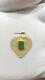 Beautiful Heart Diamond Emerald 925 Sterling Silver Charm Pendant Jewelry, Gift