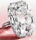 Big Cushion Cut Solitaire 40ct Cocktail Party Ring 925 Sterling Silver Gift