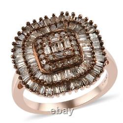 Birthday Gift Cluster Ring Women Jewelry 925 Sterling Silver Diamond Size 5 Ct