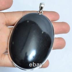 Birthday Gift For Her Natural Black Onyx Gemstone Pendant Silver Jewelry 17300