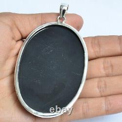 Birthday Gift For Her Natural Black Onyx Gemstone Pendant Silver Jewelry 17300