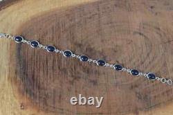 Blue Sunstone Gemstone 925 Sterling Silver Ethnic Handmade Bracelet Jewelry Gift