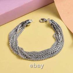 Boho Handmade 925 Sterling Silver Bracelet for Women Jewelry Gift Size 7.25