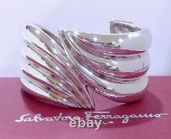 Bracelet Bangle Cuff Ferragamo Gancini Sterling Silver Anniversary Jewelry Gift