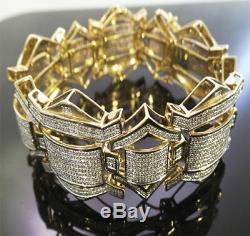 Bracelet Jewelry Wide Men Gift Season Solid 925 Sterling Silver Tennis Hip Hop