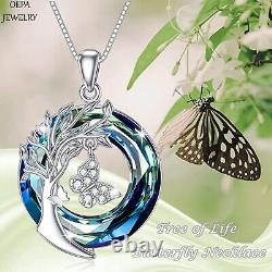 Butterfly Necklace Jewelry Gifts for Women 925 Sterling Silver Tree of Life gift