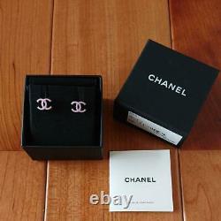 CHANEL ACCESSORY Earrings Silver Coco CC Mark AUTHENTIC GIFT NEW Free Shipping