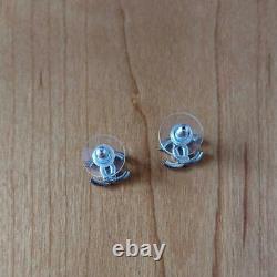 CHANEL ACCESSORY Earrings Silver Coco CC Mark AUTHENTIC GIFT NEW Free Shipping