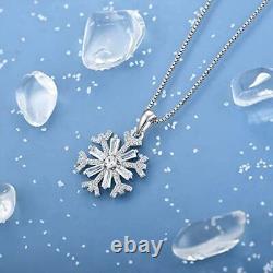 CZ Snowflake Pendant Necklaces 925 Sterling Silver Jewelry Gifts for Women Girls