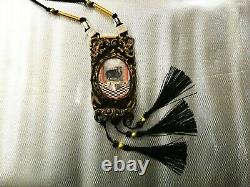 Capricorn necklace talisman amulets pendant black goat gothic victorian jewelry