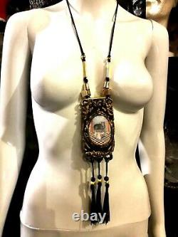Capricorn necklace talisman amulets pendant black goat gothic victorian jewelry