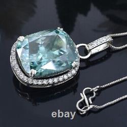 Certified AAA 13CT Natural VVS1 Blue Diamond Pendant 925 Silver Jewelry For Gift