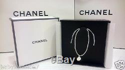 Chanel CC logo Silver Charm Pendant Bracelet Classy & Elegant Gift Box