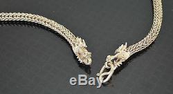 Chinese Sterling Silver Dragon Necklace Great Gift