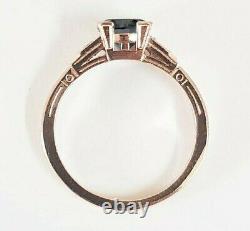 Christmas Gift 1 Ct Certified Grey Moon Light Moissanite Diamond Ring 925 Silver