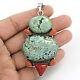 Christmas Gift 925 Sterling Silver Natural Turquoise Gemstone Jewelry Pendant M8