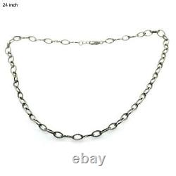 Christmas Gift 925 Sterling Silver Vintage Link Chain Necklace Handmade Jewelry