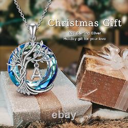 Christmas Gifts for Women Tree of Life Necklace 925 Sterling Silver with A Z Ini