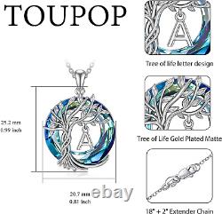 Christmas Gifts for Women Tree of Life Necklace 925 Sterling Silver with A Z Ini