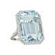 Cocktail Ring Siml 30ct Aquamarine Blue Emerald Cut CZ 925 Sterling Silver Gift